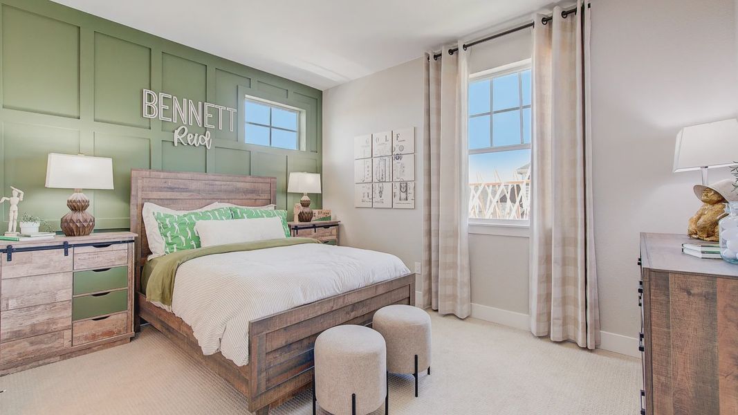 Furnished interior in a model home at Westerly in Erie (Image 40).