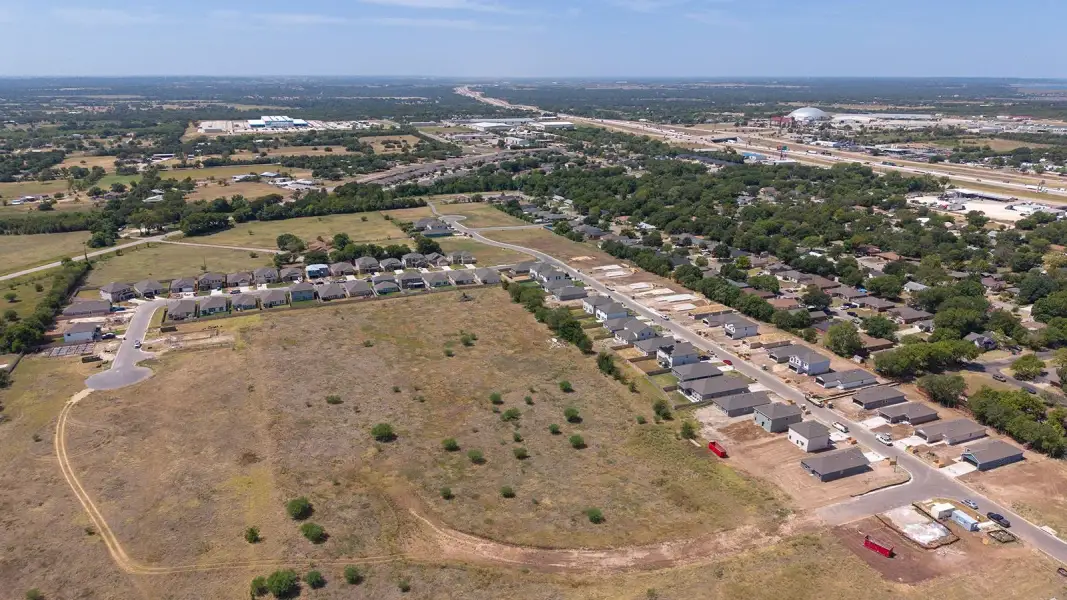 Aerial view of the Hidden Trails community in Belton, TX, showing layout and nearby surroundings (Image 11).