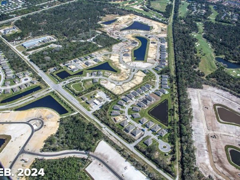 Aerial view of the High Pointe community in Vero Beach, FL, showing layout and nearby surroundings (Image 17).