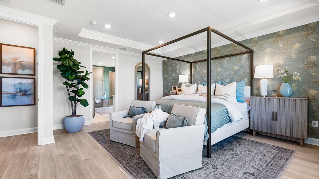 Furnished interior in a model home at Palms at Coasterra in Palmetto (Image 14).