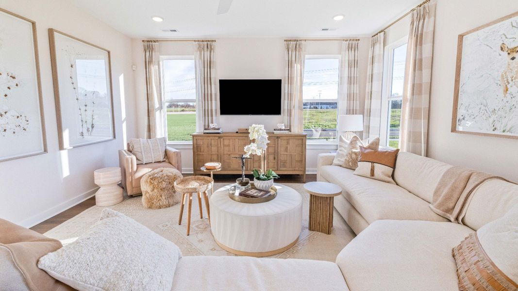 Neutral color pallet and tons of natural light make this home serene and inviting