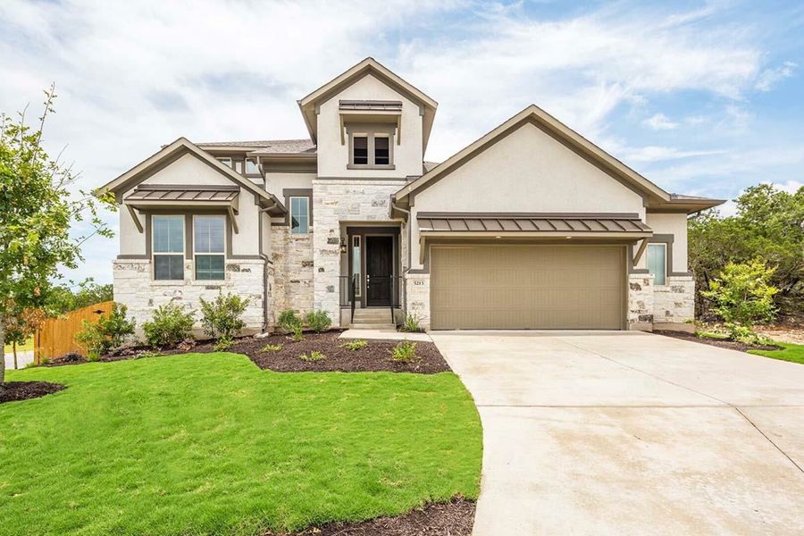 Front exterior of a home in the Sunfield community, located in Buda, TX (Image 3).