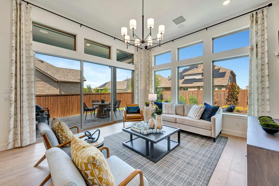 Furnished interior in a model home at Sandbrock Ranch in Aubrey (Image 6). Furnished interior in a model home at Sandbrock Ranch in Aubrey (Image 6).