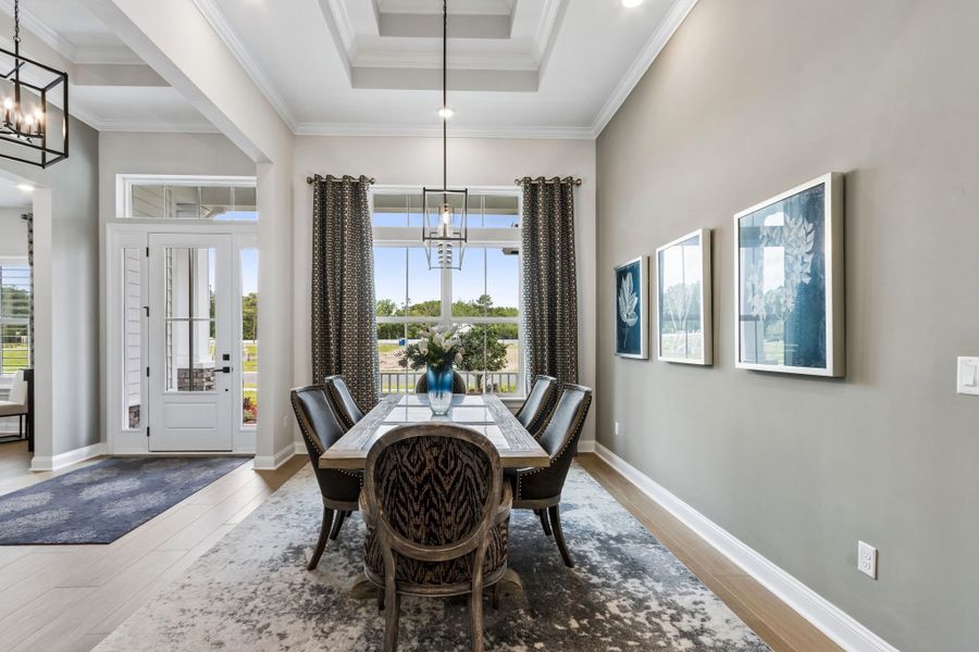 Furnished interior in a model home at Sandy Bluff in Yulee (Image 8).
