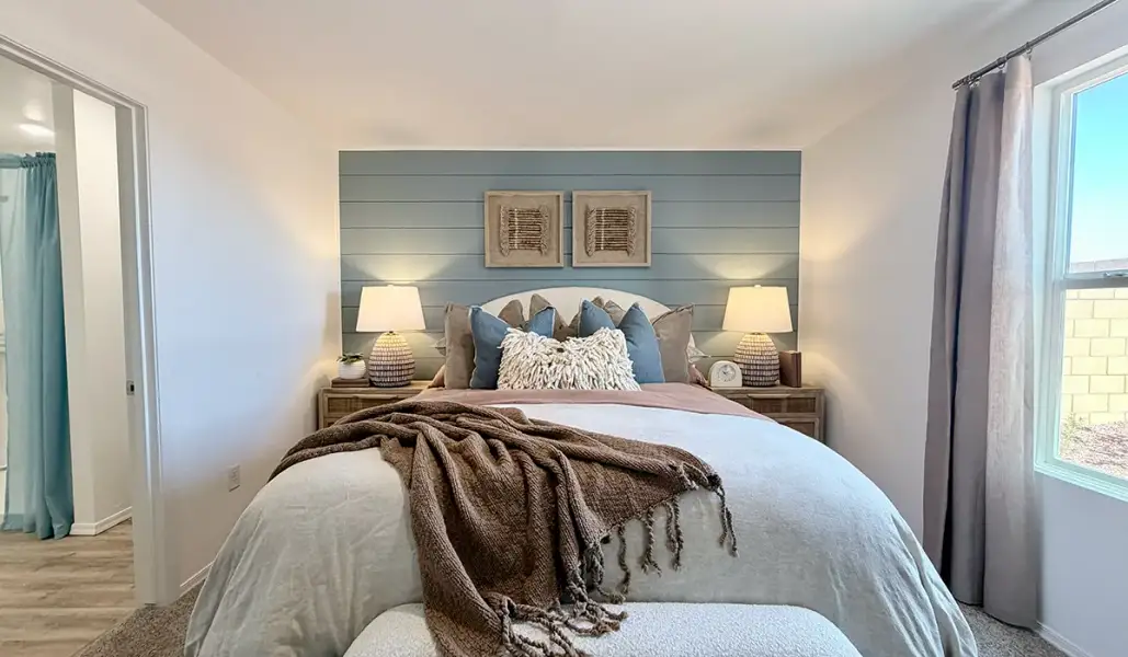 Furnished interior in a model home at Red Rock Village in Red Rock (Image 38).
