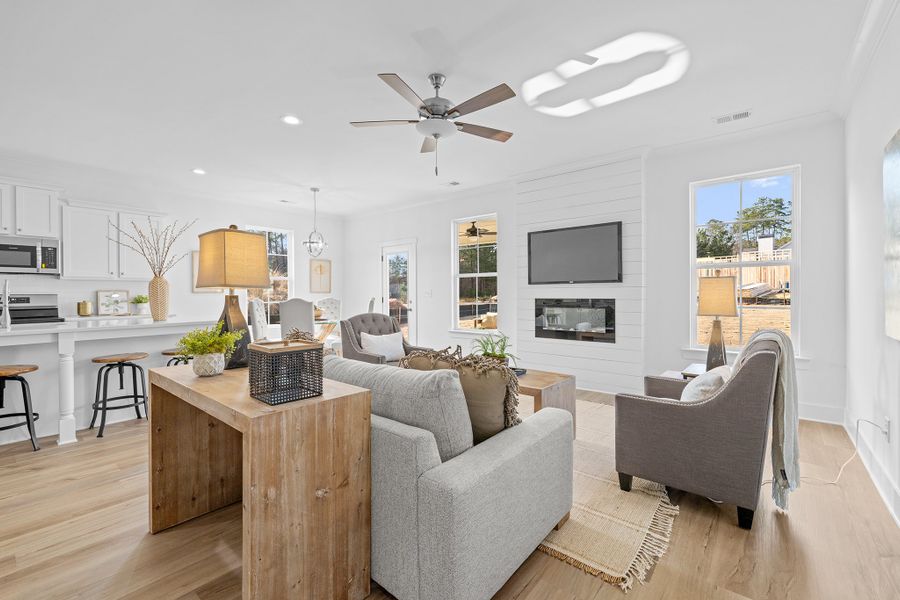Furnished interior in a model home at Enclave at Harbor Club in Greensboro (Image 7).