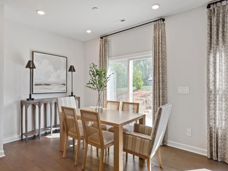 The great room provides extra space for a dining area or breakfast nook.