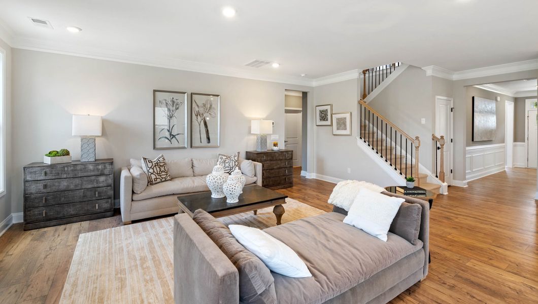 Furnished interior in a model home at Hunters Creek in Greenwood (Image 15).