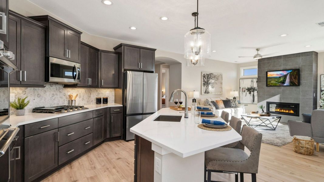 Furnished interior in a model home at The Courtyards at Lupton Village in Fort Lupton (Image 9).