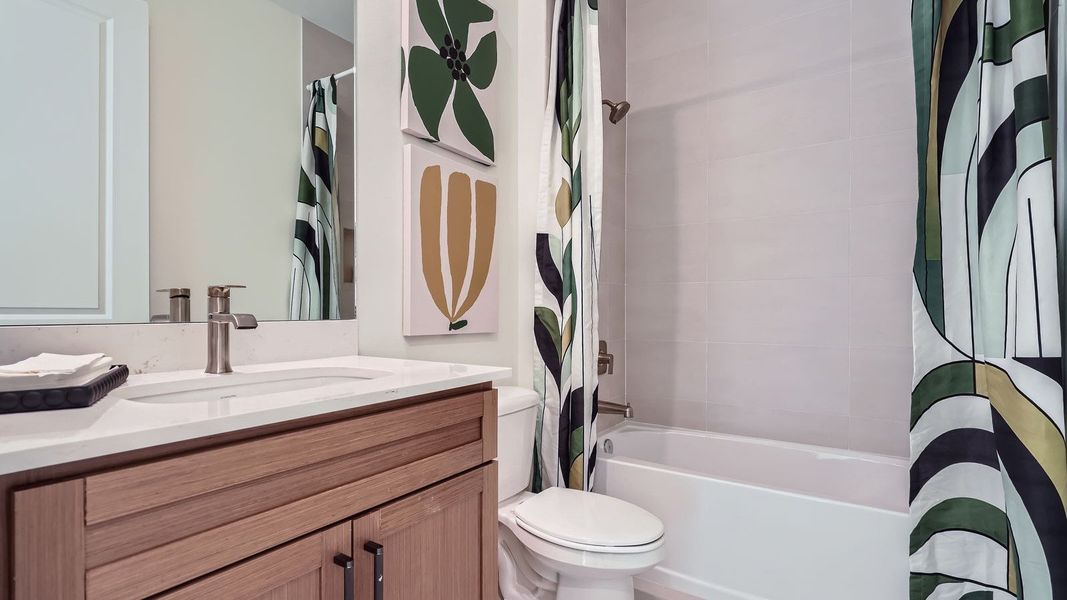 Furnished interior in a model home at Estrella Square in Homestead (Image 28). Furnished interior in a model home at Estrella Square in Homestead (Image 28).