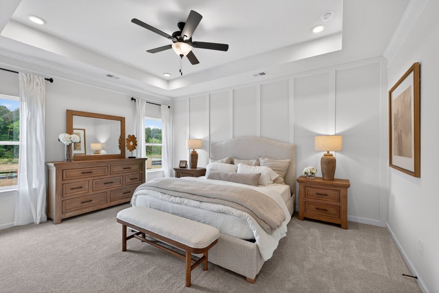 Furnished interior in a model home at Eastbridge in Rockmart (Image 17). Furnished interior in a model home at Eastbridge in Rockmart (Image 17).