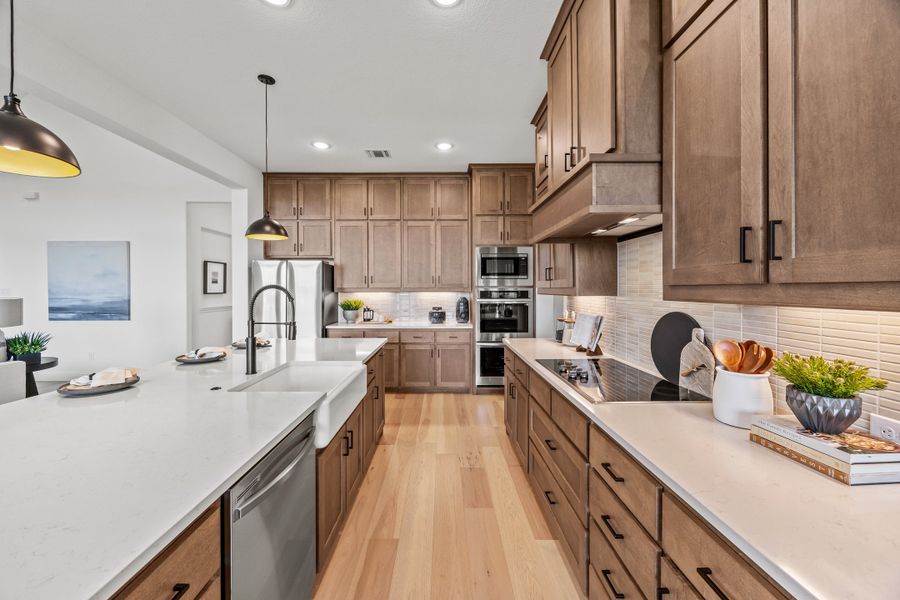 Furnished interior in a model home at Paloma Ranch in New Fairview (Image 17).