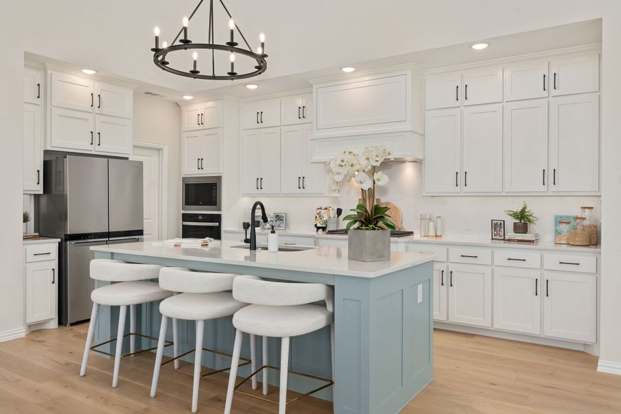Furnished interior in a model home at Sweetgrass 50s in Haslet (Image 24).