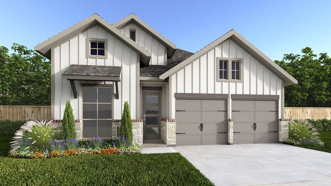 Front exterior of a home in the Valencia community, located in Manvel, TX (Image 3).