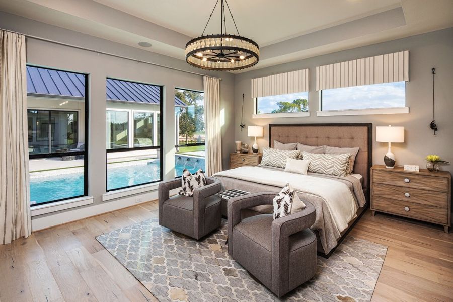 Furnished interior in a model home at Fulshear Rose Estates in Brookshire (Image 9).