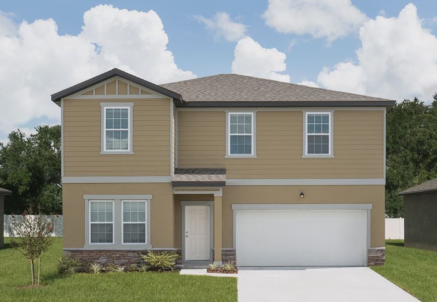 Front exterior of a home in the Oakfield Lakes community, located in Parrish, FL (Image 9).