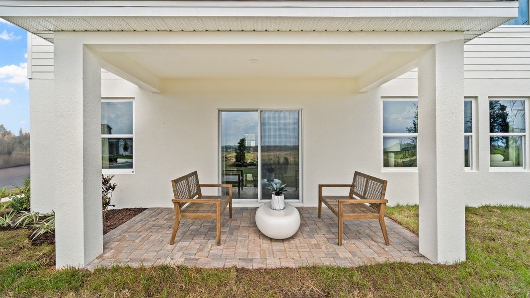 Covered Lanai New Home in Liberty Trace by DRB Homes in Haines City, FL Covered Lanai New Home in Liberty Trace by DRB Homes in Haines City, FL