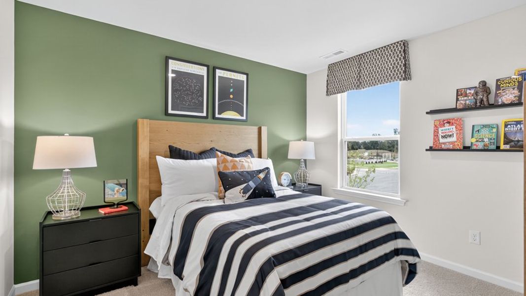 Furnished interior in a model home at Belle Grove in Wendell (Image 41).