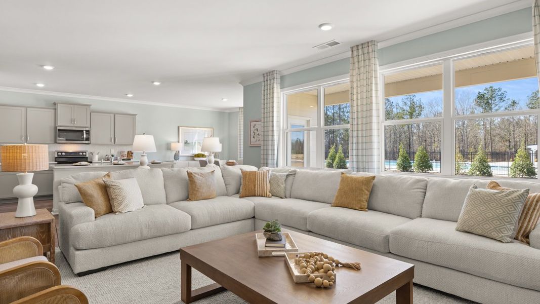 Furnished interior in a model home at Kingston Ranch at Lake Oconee in Buckhead (Image 21).