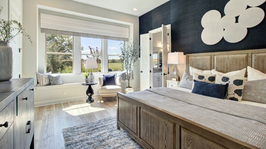Furnished interior in a model home at The Crossvine in Schertz (Image 26).