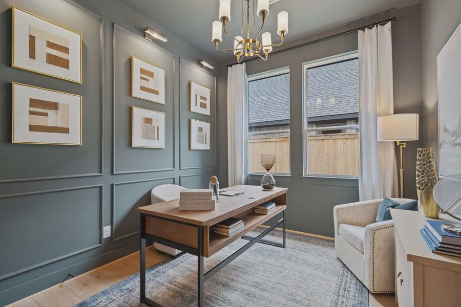 Furnished interior in a model home at Kresston Chateau in Montgomery (Image 6).