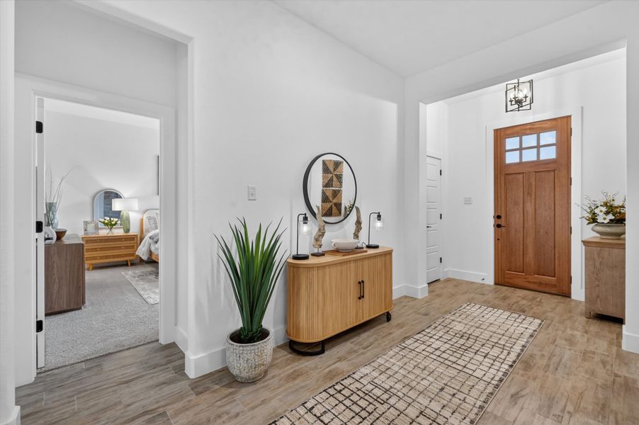 Furnished interior in a model home at Zion Valley in Poolville (Image 24).