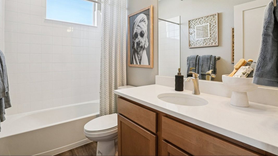 Furnished interior in a model home at Westerly - Townhomes in Erie (Image 22). Furnished interior in a model home at Westerly - Townhomes in Erie (Image 22).