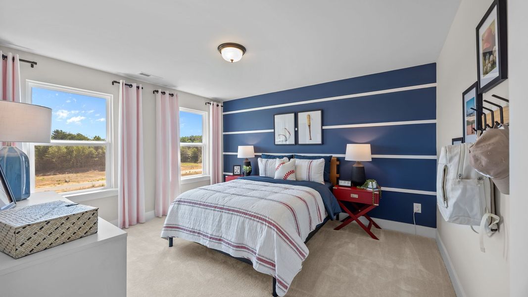 Furnished interior in a model home at Farms at Bellingham in Mooresville (Image 29).