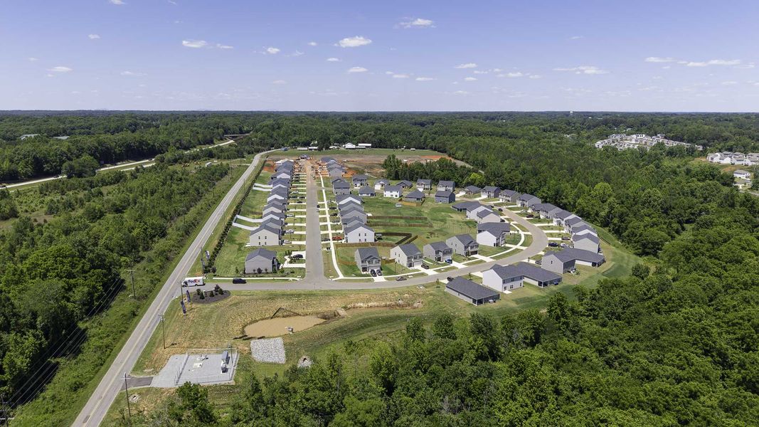Aerial view of the Owens Ridge community in Lexington, NC, showing layout and nearby surroundings (Image 12).