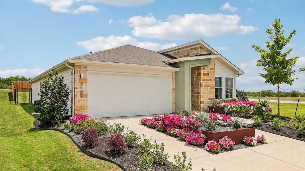 Front exterior of a home in the Trails at Wildhorse community, located in Austin, TX (Image 5). Front exterior of a home in the Trails at Wildhorse community, located in Austin, TX (Image 5).