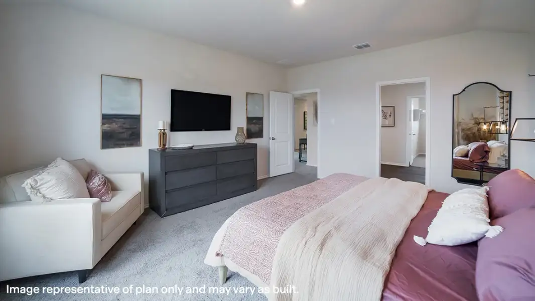 Furnished interior in a model home at Weatherwood in San Antonio (Image 13).
