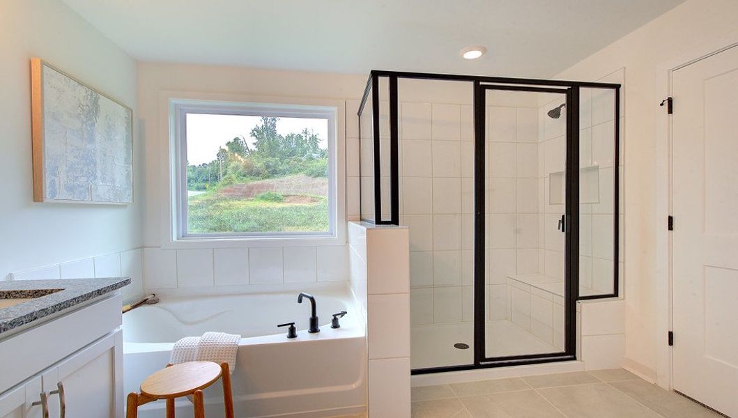 Furnished interior in a model home at Pleasant Grove in Weaverville (Image 22).