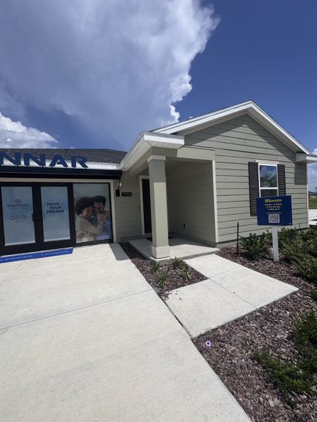 A modern model home with a sleek design in Holstein Crossing: Holstein Crossing 50s by Lennar (Green Cove Springs, FL).