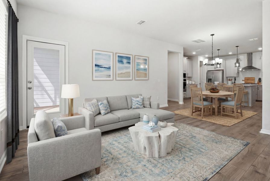 Furnished interior in a model home at Ashley Walk Townes in Charleston (Image 8).