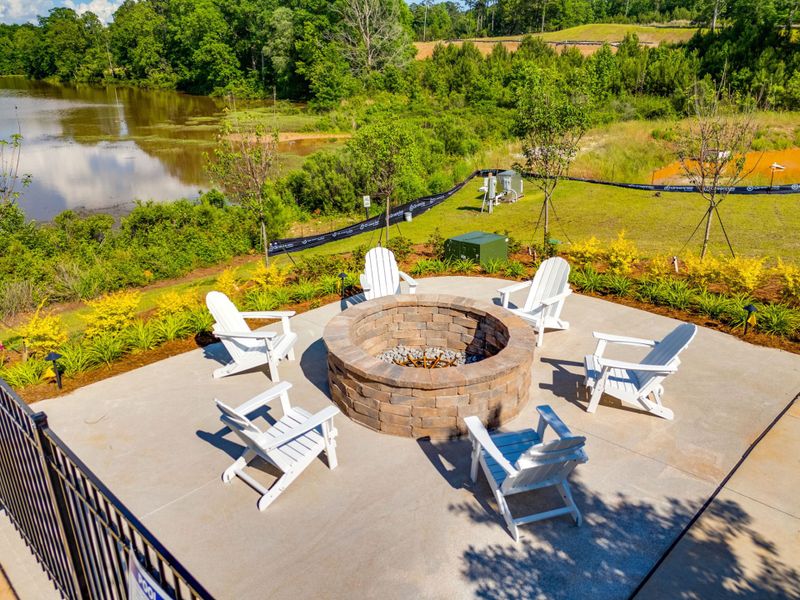 Have a fire by the pond