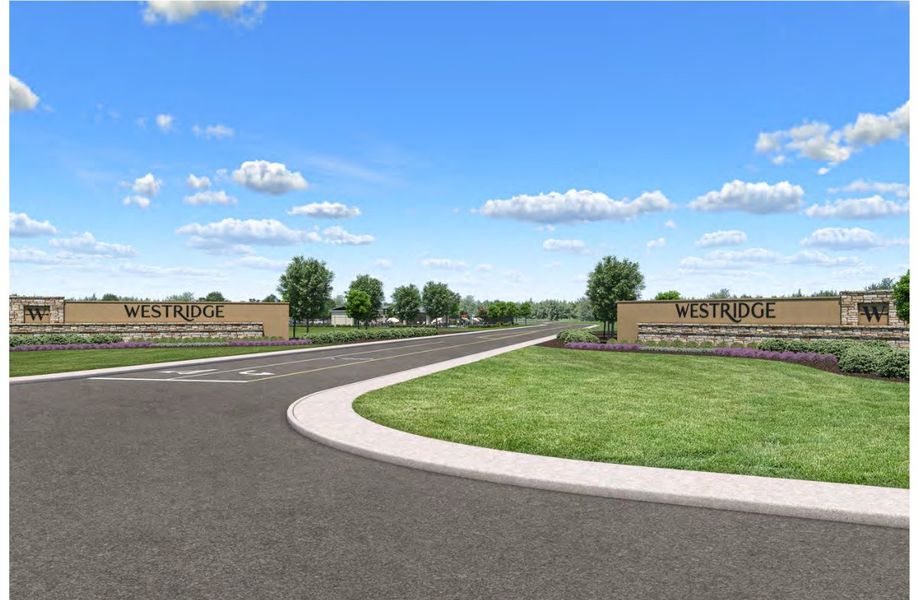 Entrance to the Westridge community in San Antonio, TX, featuring signage and landscaping (Image 1). Entrance to the Westridge community in San Antonio, TX, featuring signage and landscaping (Image 1).