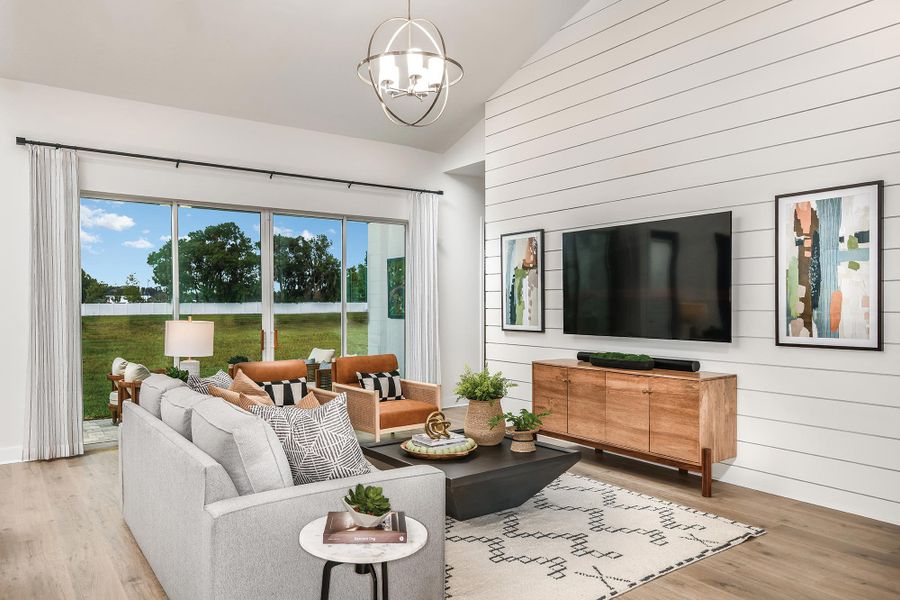 Furnished interior in a model home at Palmera Wellen Park - Classic Series in Venice (Image 7).