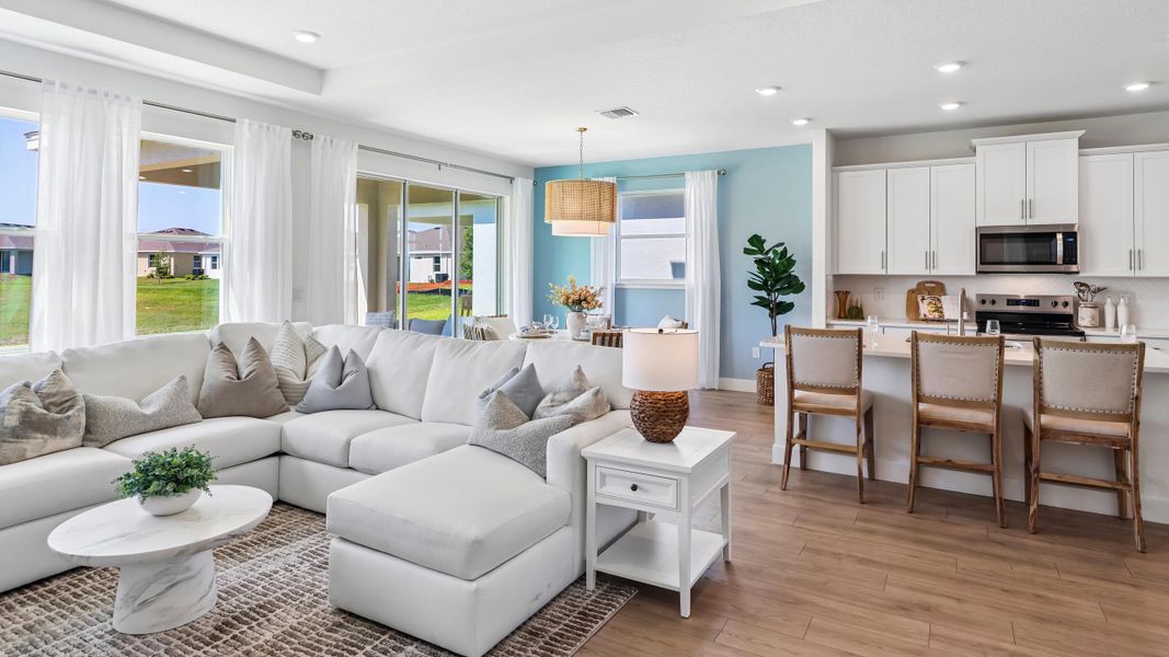 Furnished interior in a model home at Buchanan Trails in Newberry (Image 6).