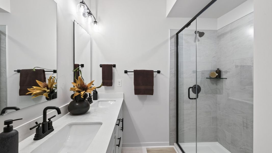 Furnished interior in a model home at Kingman Townhomes in Charlotte (Image 17).