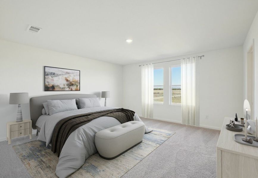 Furnished interior in a model home at The Wilder in Adkins (Image 8).