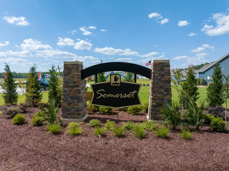 Entrance to the Somerset community in Myrtle Beach, SC, featuring signage and landscaping (Image 2).