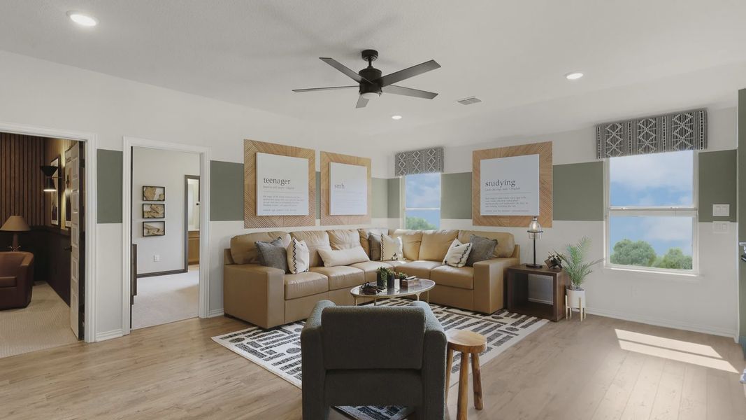 Furnished interior in a model home at Stream Waters in Seguin (Image 33). Furnished interior in a model home at Stream Waters in Seguin (Image 33).
