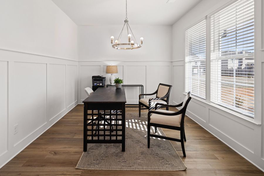Furnished interior in a model home at Sutton’s Landing in Statham (Image 9).