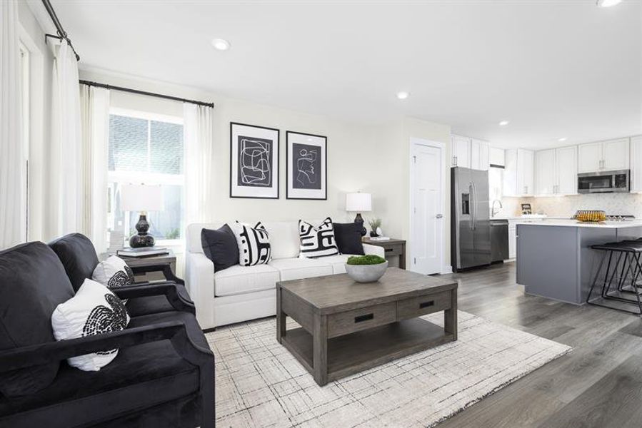 Furnished interior in a model home at Royal Oaks Cottages in Hardeeville (Image 8). Furnished interior in a model home at Royal Oaks Cottages in Hardeeville (Image 8).