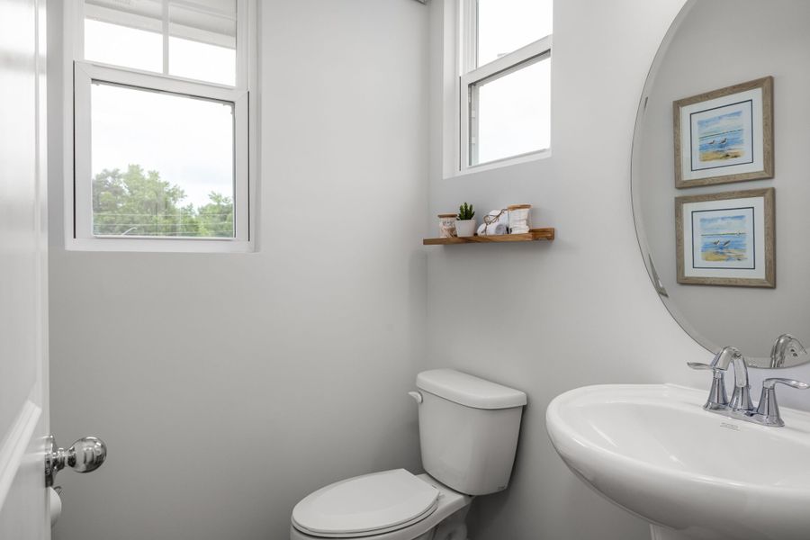 Furnished interior in a model home at Gregory Village Townhomes in Lillington (Image 22).