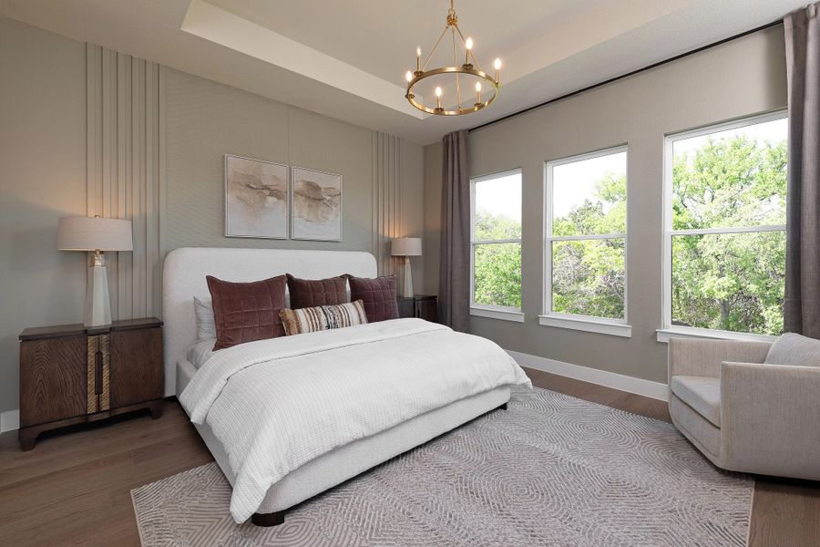 Furnished interior in a model home at Aster Park-50s in McKinney (Image 8). Furnished interior in a model home at Aster Park-50s in McKinney (Image 8).