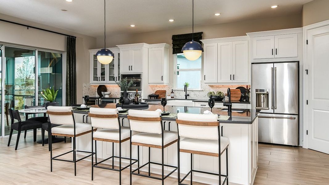 Furnished interior in a model home at Esplanade at Westview in Kissimmee (Image 4).