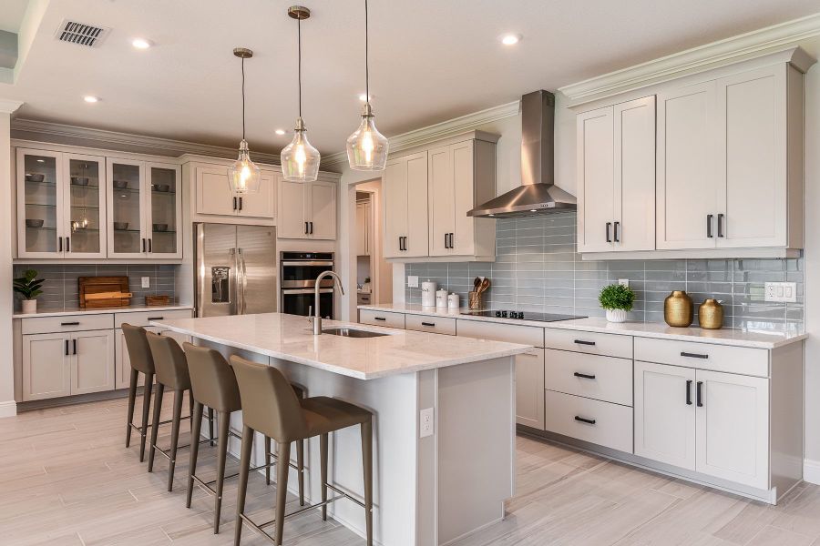 Furnished interior in a model home at Renaissance at Wellen Park in Venice (Image 5).