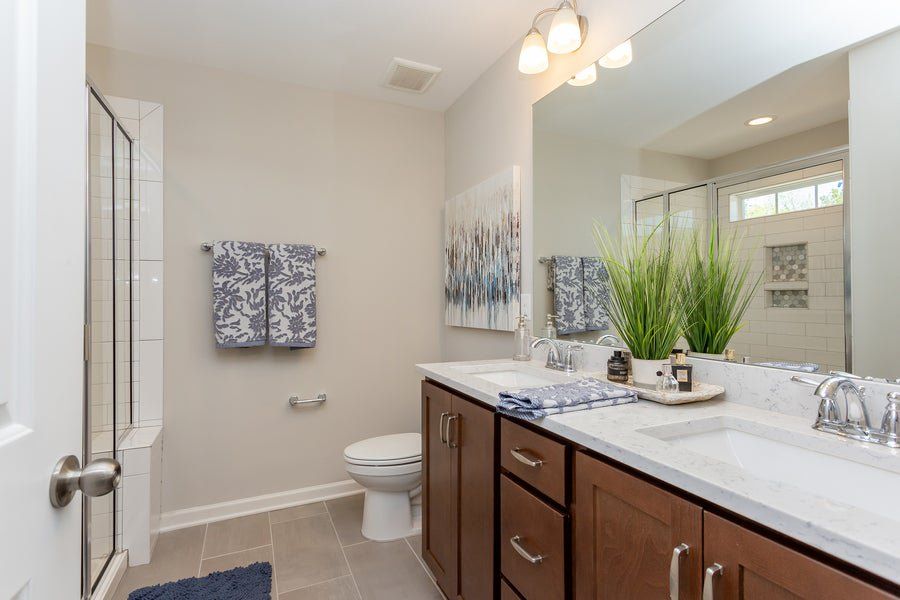 Furnished interior in a model home at Myers Point in Morrisville (Image 29). Furnished interior in a model home at Myers Point in Morrisville (Image 29).