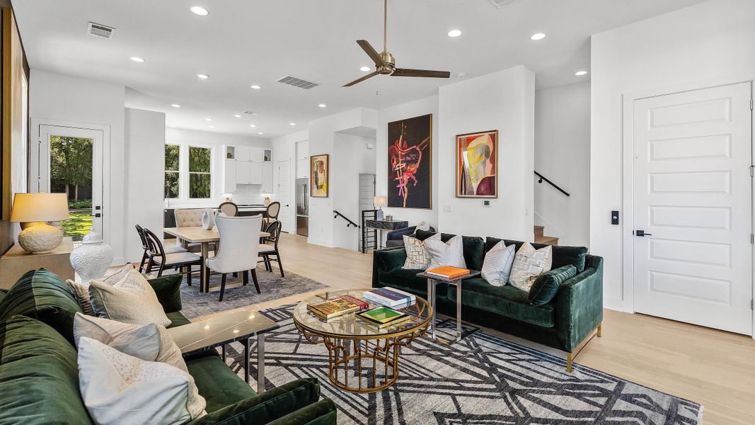 Furnished interior in a model home at The Park at Sunridge in Austin (Image 30).